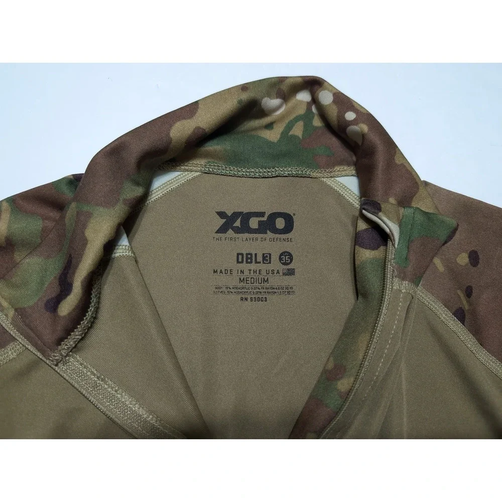 XGO Talon DBL 3 Performance Defense Base Layer Zip Combat Shirt Made USA Medium